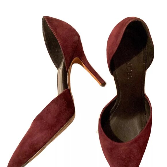 Vince Suede D'Orsay Celeste Pumps Purple Pointed-Toes - Picture 2 of 7